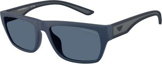 Emporio Armani Pillow Zonnebrillen - Heren - Zonnebrillen - Blauw - 57 MM - Accessoires