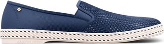 Rivieras Shoes Classic Canvas & Mesh Slip-On Loafer in Working Blue at Nordstrom, Size 42