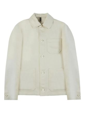 Incotex patch-pocket linen shirt jacket - Neutrals