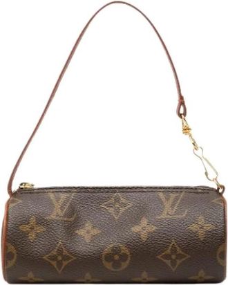 Louis Vuitton Pre-owned Papillon Pochette - Dames - Vintage Schoudertas - Bruin - ONE Size - Leer - Vintage