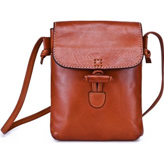 OLD TREND Ixia Genuine Leather Minimal Everyday Crossbody in Cognac at Nordstrom