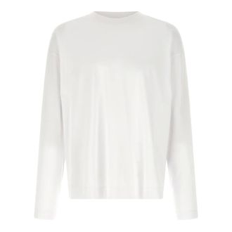 Dries Van Noten Hegland Cotton Jersey T-Shirt - male - Dries Van Noten - Long Sleeve T-Shirts - White - XL - Tops