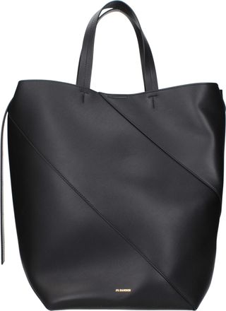 Jil Sander Black Leather Crossbody Womens Bag