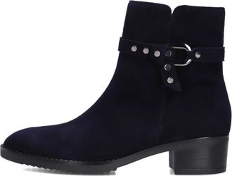 Gabor Blauwe Su&egrave;de Enkellaarsjes Stijlvol Model - Dames - Laarzen met Hak - Blauw - 36 EU - Su&egrave;de - Schoenen