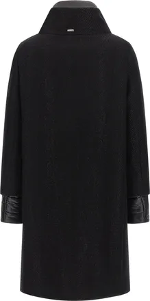 Herno Womens Black Wool Coat Clothing