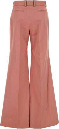 Chlo&eacute; Womens Cotton Palazzo Trousers Pink