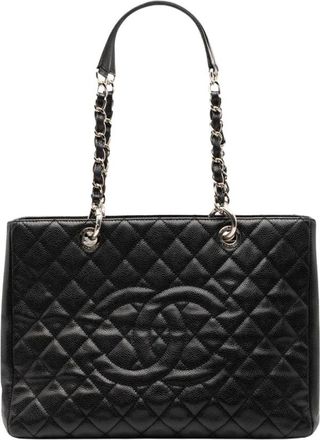 Chanel Pre-owned Quilted Shoulder Bag - Dames - Vintage Shopper - Zwart - ONE Size - Leer - Vintage