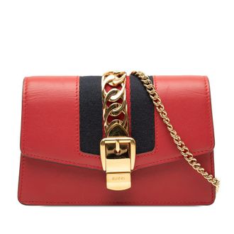Gucci Pre-owned Gucci Super Mini Calfskin Sylvie Chain Crossbody Ladies 58FH43K0SXTDFU3X