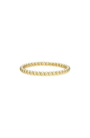 Zoe Lev Jewelry Bead Band Ring in Yellow Gold at Nordstrom, Size 7