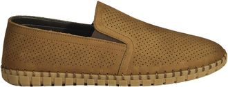 Desa Man Slip-Ons - Leather Upper and Lining, Flat Heel, No Closure, Breathable | Brown - 43