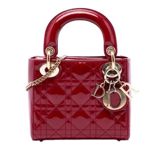 Dior Pre-owned Lady Dior - Dames - Pre-owned - Rood - Maat: ONE Size Leer