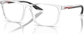 Prada 54mm Rectangle optical glasses in Transparent at Nordstrom