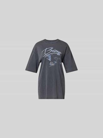 Anine Bing Oversized T-Shirt mit Logo-Print in Black, Gr&ouml;&szlig;e L