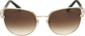 Bulgari Ladies Gold Tone Cat Eye Sunglasses 0BV6184B-20238G