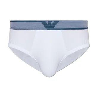 Emporio Armani Bottoms, male, White, Size: XL Logo Briefs