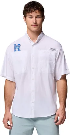 Columbia Mens Columbia White Kentucky Wildcats Tamiami Omni-Shade Button-Down Shirt at Nordstrom, Size Large