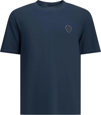 Brunello Cucinelli Comfort Nylon Crew Neck T-Shirt - Heren - T-shirts - Blauw - XL - Nylon - Tops