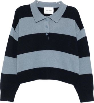 Soft Goat striped polo sweater - women - Cashmere - S - Blue