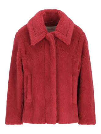 Max Mara Mxmtritone collarless jacket - Rood