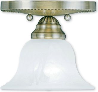 Livex Lighting Livex Edgemont 1-Light Antique Brass Ceiling Mount