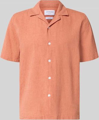Lindbergh Lindbergh Relaxed Fit Freizeithemd aus Leinen-Baumwoll-Mix in Koralle, Gr&ouml;&szlig;e XXXL