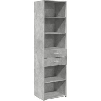 vidaXL Highboard Concrete Grey 50x42.5x185 cm Engineered Wood Vidaxl