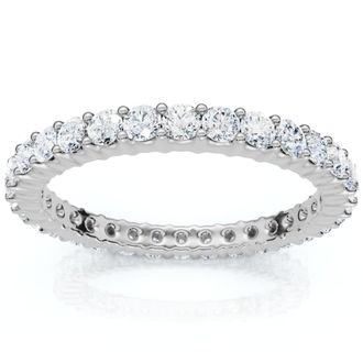 Pompeii3 3/4Ct Diamond Eternity Ring Lab Grown Womens Anniversary Stackable Band 14k