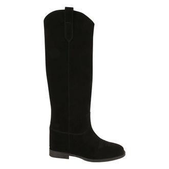 Via Roma 15 Schoenen, Dames, Zwart, 37 EU, Su&egrave;de, 4177 Velour Texan Boot