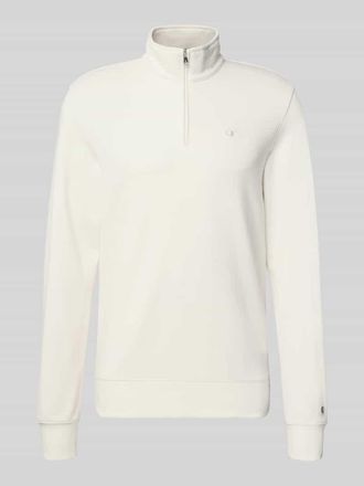 Champion Sweatshirt mit Stehkragen und Rei&szlig;verschluss in Offwhite, Gr&ouml;&szlig;e XXL