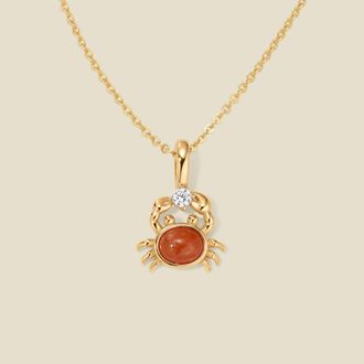Made by Mary Crab Charm Necklace