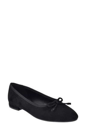 Calvin Klein Cyrie Bow Embellished Ballet Flat in Black at Nordstrom, Size 9.5