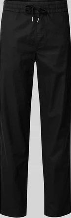 Matinique Straight Fit Leinenhose mit elastischem Bund Modell Barton in Black, Gr&ouml;&szlig;e XXL