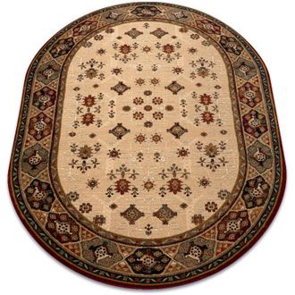 RugsX Rugsx - Alfombra De Lana Omega Oval Taros Oriental Rudy 2 Terracota Beige 170x235 Cm
