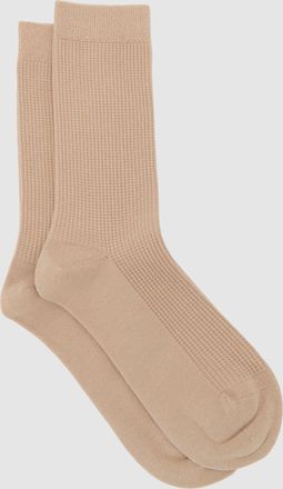 Reiss Neutral Cotton-blend Textured Socks, Q16