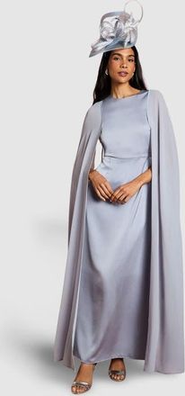 Coast Sleeveless Cape Maxi Dress in Pale Blue at Nordstrom, Size 12