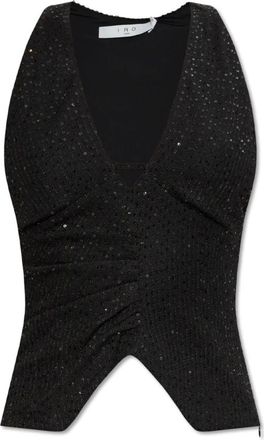 Iro Iro, Tops, Dames, Zwart, M, Pailletten, Top Minnia