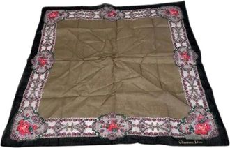 Dior Pre-owned Scarves, female, Brown, Size: ONE SIZE Pre-owned Vintage Scarf