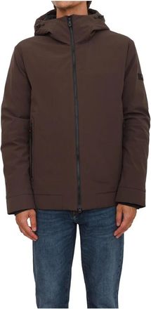 Peuterey Bruine Sportjassen Polyester Elastaan - Heren - Winterjassen - Bruin - 2XL - Polyester - Jassen