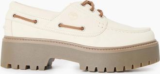 Timberland Womens Stone Street Natural Nubuck Boat Shoes - Tan - Size: 8 41.5