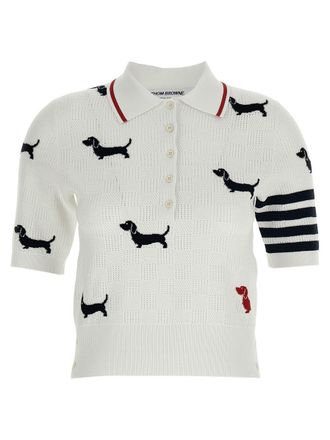 Thom Browne White Polo Shirt
