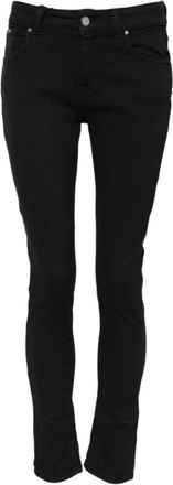 Dolce & Gabbana Zwarte Logo Skinny Denim Jeans - Dames - Slim Fit Jeans - Zwart - XS - Denim - Jeans