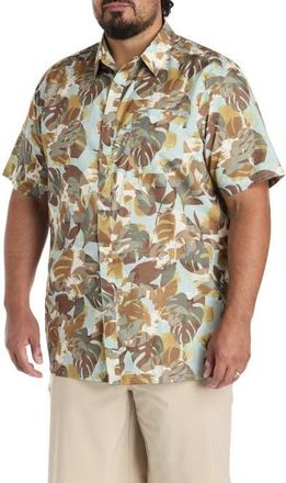 Columbia Big & Tall Slacktide Palms Sport Shirt in Crushed Blue at Nordstrom, Size Xx-Large