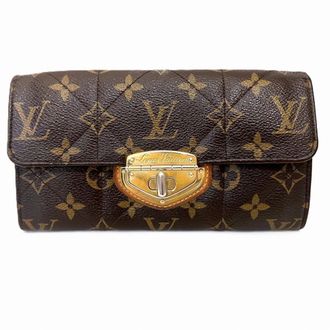 Louis Vuitton Brown Monogram Long Wallet (Tri-Fold) (Pre-Owned)