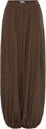 Ichi Pantalones anchos IHFava - Trousers - Mujer - Marr&oacute;n - 2XL
