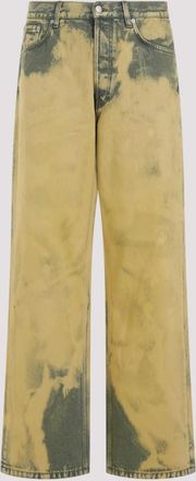 Dries Van Noten Yellow Cotton Pine Jeans