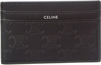 Celine Celine Logo Leather Card Case