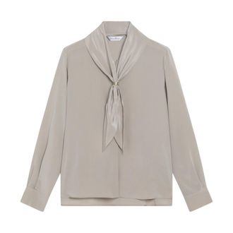 Max Mara Dames, Blouses & Shirts, Grijs, Maat: XS Leer