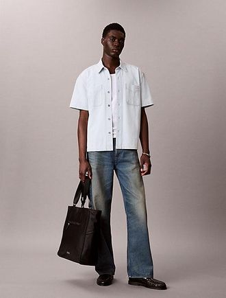 Calvin Klein Boxy Denim Short Sleeve Shirt