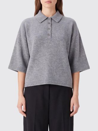 Frame Denim Polo cropped in cashmere dalla vestibilit&agrave; relaxed con maniche corte