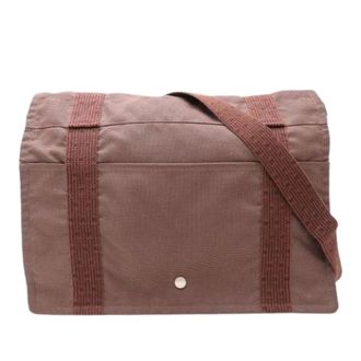 Herm&egrave;s Pre-owned Cross Body Bags, female, Brown, Size: ONE SIZE Pre-owned Canvas Crossbody Bag